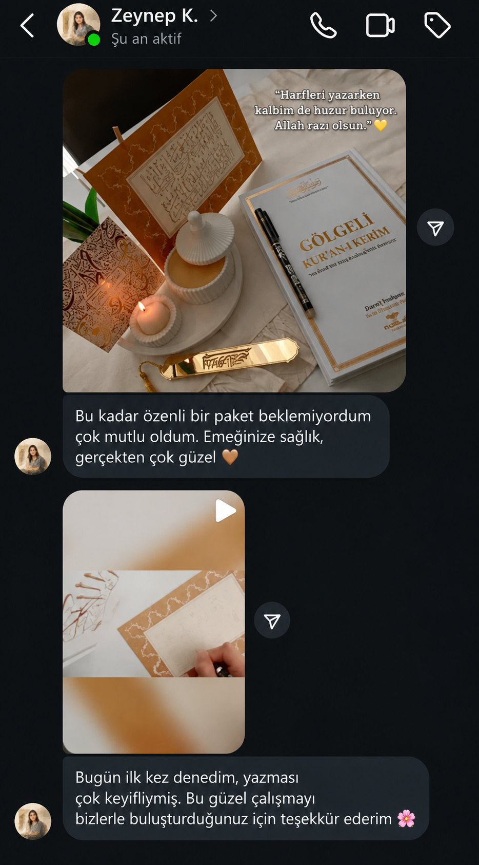Gölgeli Kur’an-ı Kerim paylaşımı