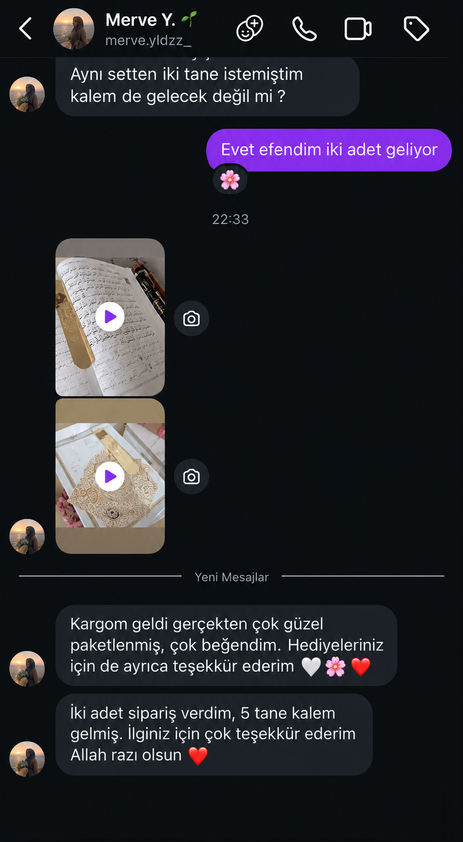 Gölgeli Kur’an-ı Kerim paylaşımı